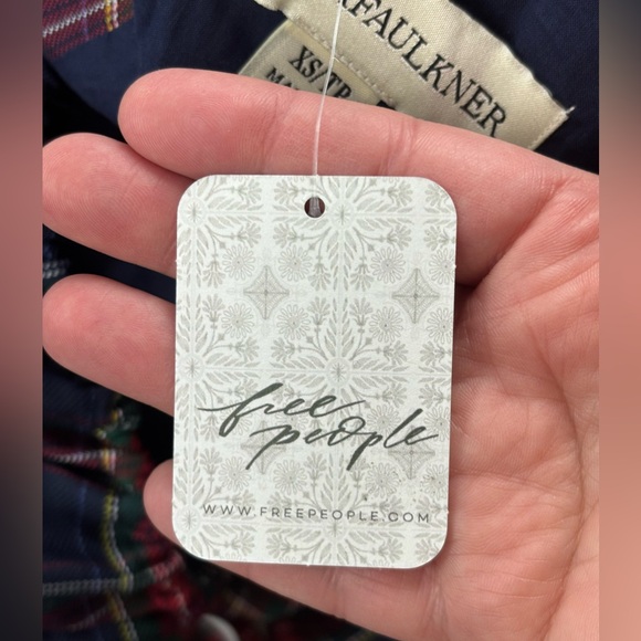 Free People | Eliza Faulkner | Tessa Checks Dress | Blue Plaid | Size XS - Picture 8 of 13